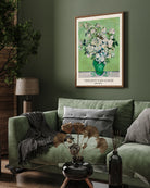 Vase with Pink Roses Painting by Vincent van Gogh 3 : 4 Vertical New Premium Wall Art Canvas by MeriDeewar