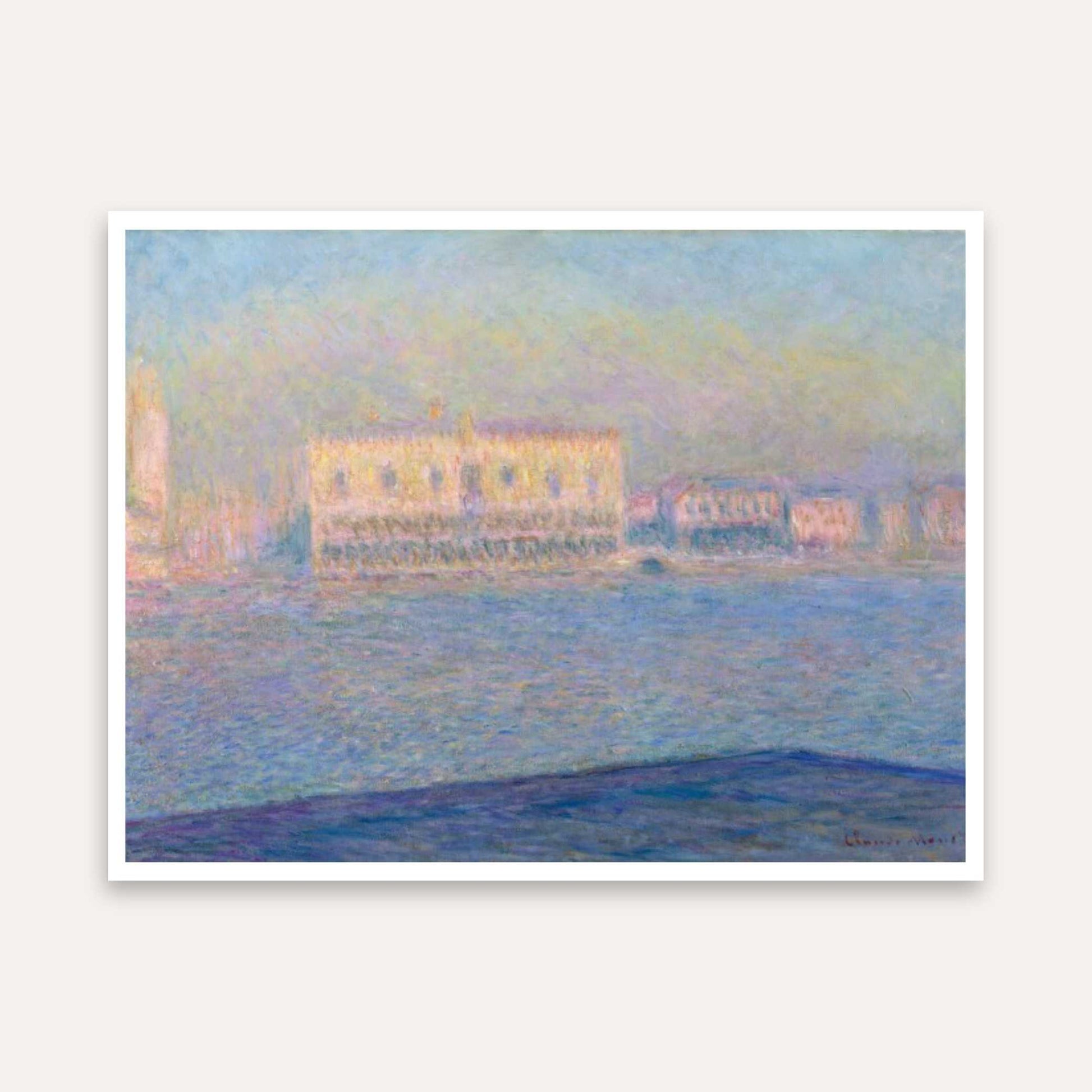 Venice Scenery Painting for Living Room | Monet Doge's Palace Wall Art | Giclée Print 5 : 4 Horizontal Premium Wall Art Canvas by MeriDeewar