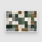 Verdant Blocks – Geometric Modern Abstract Wall Art Print 2 : 3 Horizontal Premium Wall Art Canvas by MeriDeewar