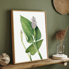 Verdant Grace – Minimal Botanical Leaf Art Print 2 : 3 Vertical Premium Wall Art Canvas by MeriDeewar