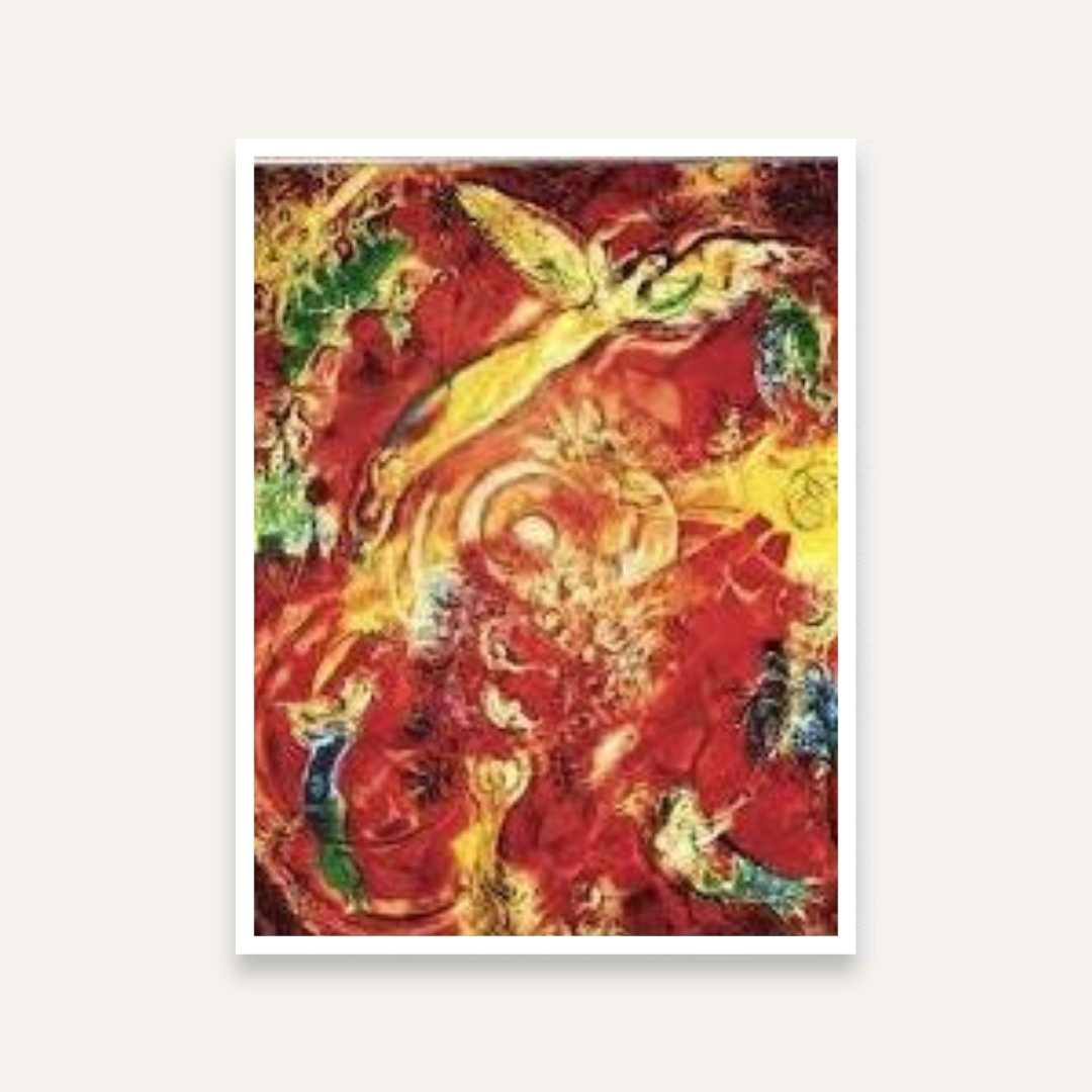 Vibrant Abstract Painting for Living Room – Triumph of Music by Marc Chagall | Wall Art Print 3 : 4 Vertical Premium Wall Art Canvas by MeriDeewar