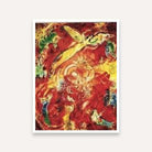 Vibrant Abstract Painting for Living Room – Triumph of Music by Marc Chagall | Wall Art Print 3 : 4 Vertical Premium Wall Art Canvas by MeriDeewar