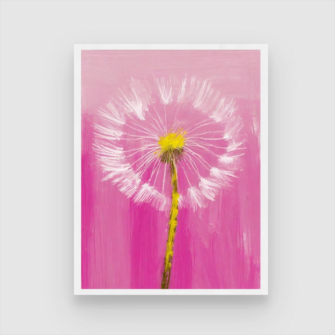 Vibrant Dandelion Flower Abstract Wall Art 3 : 4 Vertical New Premium Wall Art Canvas by MeriDeewar