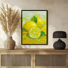 Vibrant Lemon Abstract Art - Modern Wall Decor 3 : 4 Vertical New Premium Wall Art Canvas by MeriDeewar