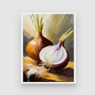 Vibrant Onion Abstract Art - Perfect Wall Decor for Home 3 : 4 Vertical New Premium Wall Art Canvas by MeriDeewar