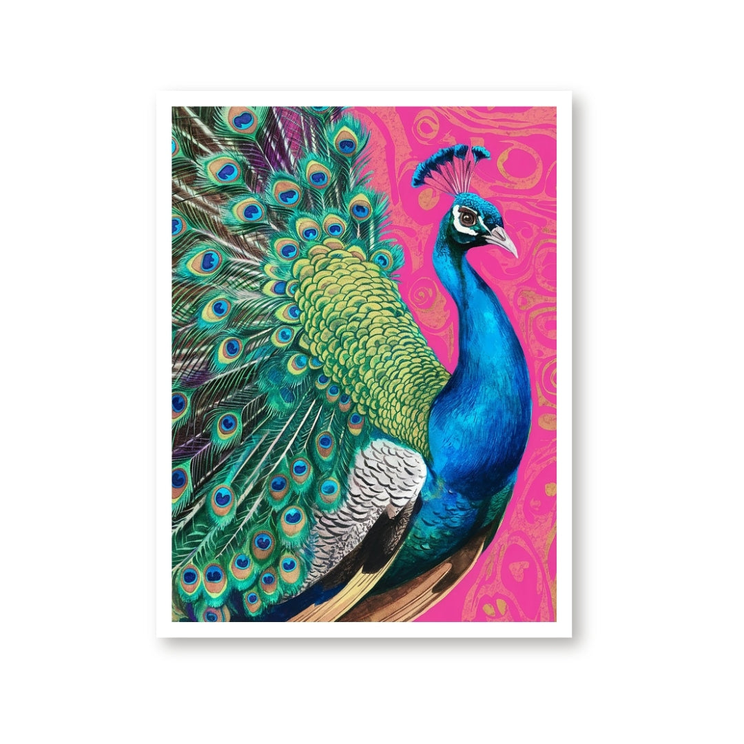 Vibrant Peacock Art - Captivating Wall Décor | MeriDeewar.com 3 : 4 Vertical New Premium Wall Art Canvas by MeriDeewar