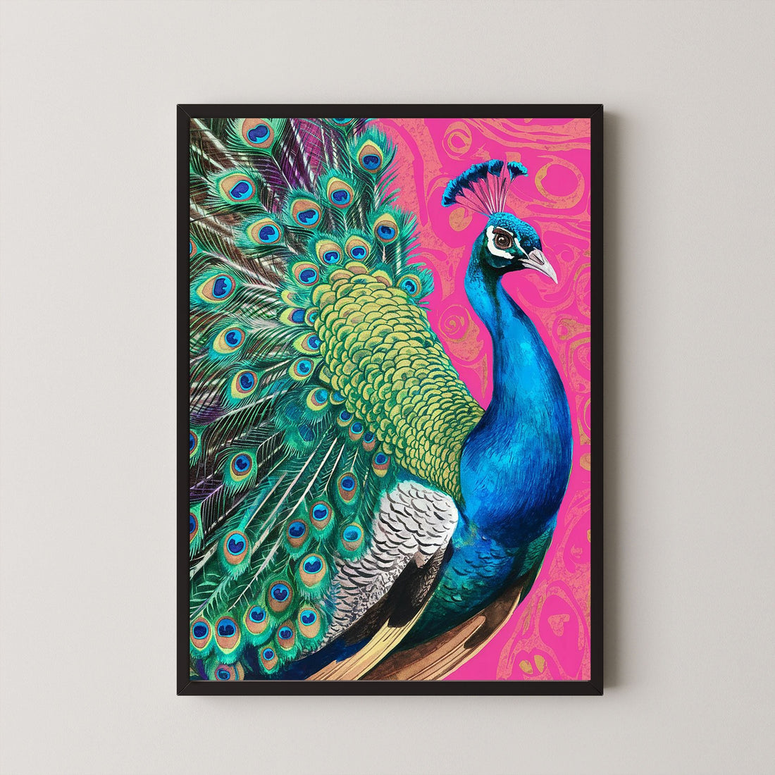 Vibrant Peacock Art - Captivating Wall Décor | MeriDeewar.com 3 : 4 Vertical New Premium Wall Art Canvas by MeriDeewar