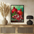 Vibrant Pomegranate Abstract Painting - Home Wall Art 3 : 4 Vertical New Premium Wall Art Canvas by MeriDeewar
