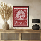 Vibrant Warli Art: Tribal Village Celebration by MeriDeewar 3 : 4 Vertical New Premium Wall Art Canvas by MeriDeewar