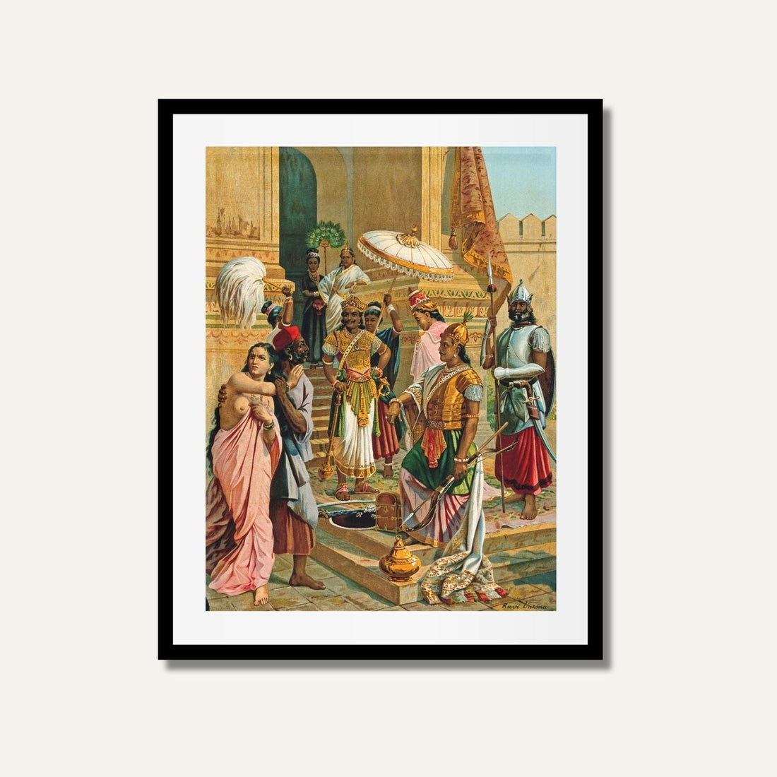 Victory of Indrajit Painting – Ravana’s Warrior Prince in Battle | MeriDeewar 4 X 5.5 Vertical Premium Wall Art Canvas by MeriDeewar