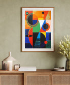 Vigorous Abstract Painting Inspired by S.H Raza set of three frames Walls Premium Wall Art Canvas by MeriDeewar