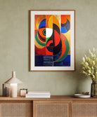 Vigorous Abstract Painting Inspired by S.H Raza set of three frames Walls Premium Wall Art Canvas by MeriDeewar