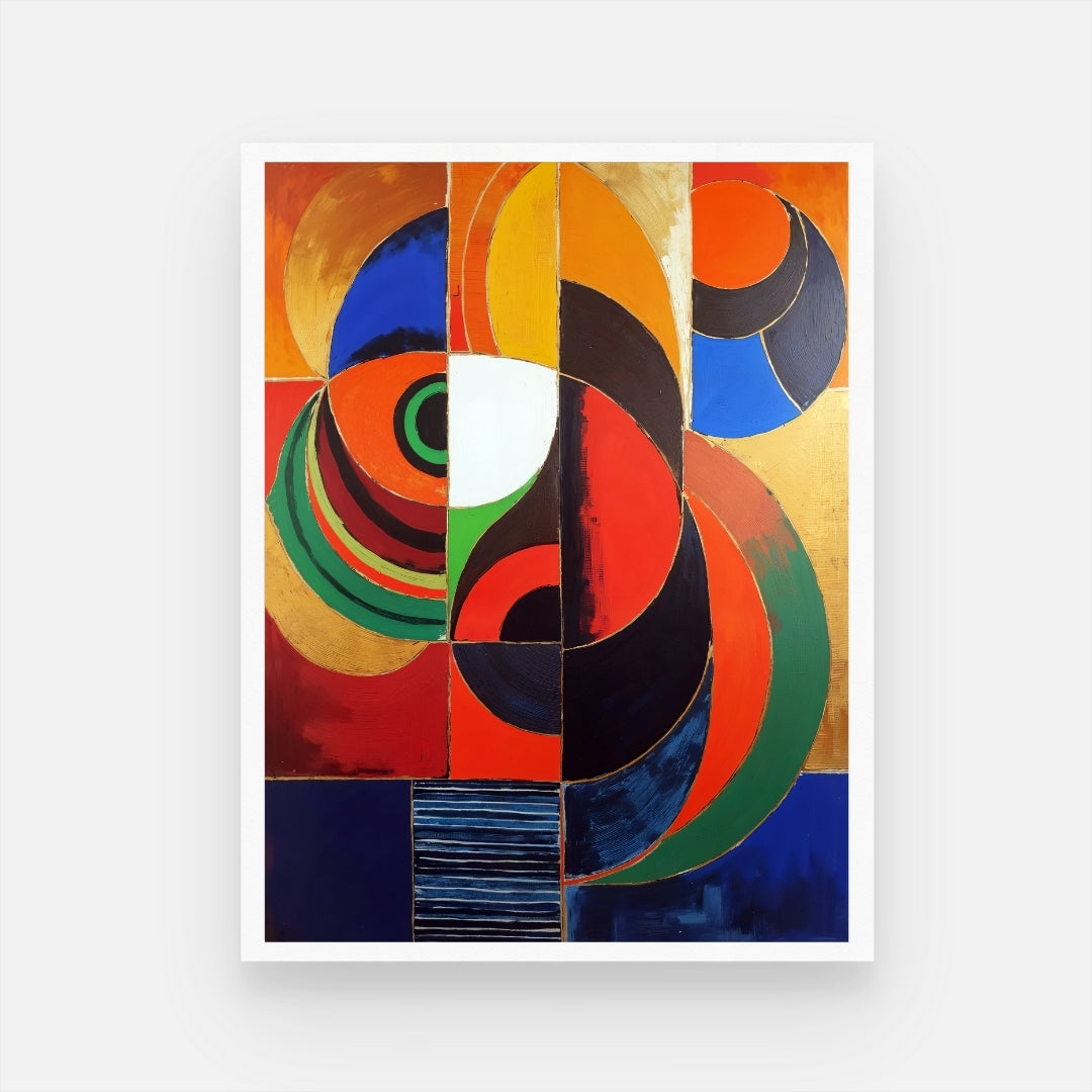 Vigorous S.H Raza-Inspired Abstract Painting for Modern Decor 3 : 4 Vertical New Premium Wall Art Canvas by MeriDeewar