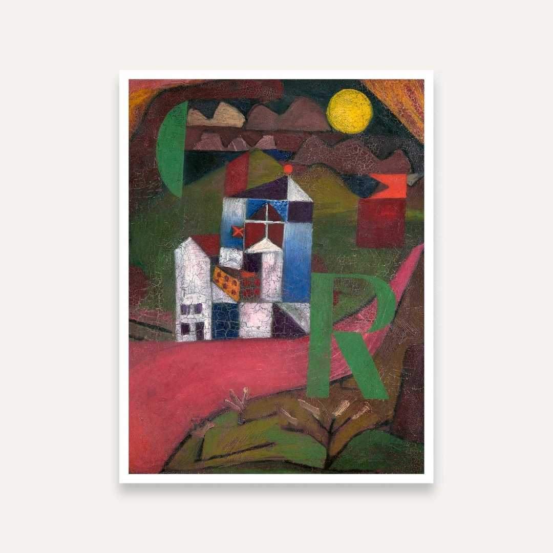 Villa R by Paul Klee – Colourful Abstract Painting for Living Room | Wall Art Print 3 : 4 Vertical Premium Wall Art Canvas by MeriDeewar