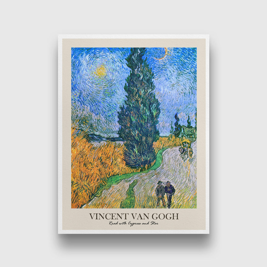 Vincent Van Gogh Night Scene Set Of 3 Walls Premium Wall Art Canvas by MeriDeewar