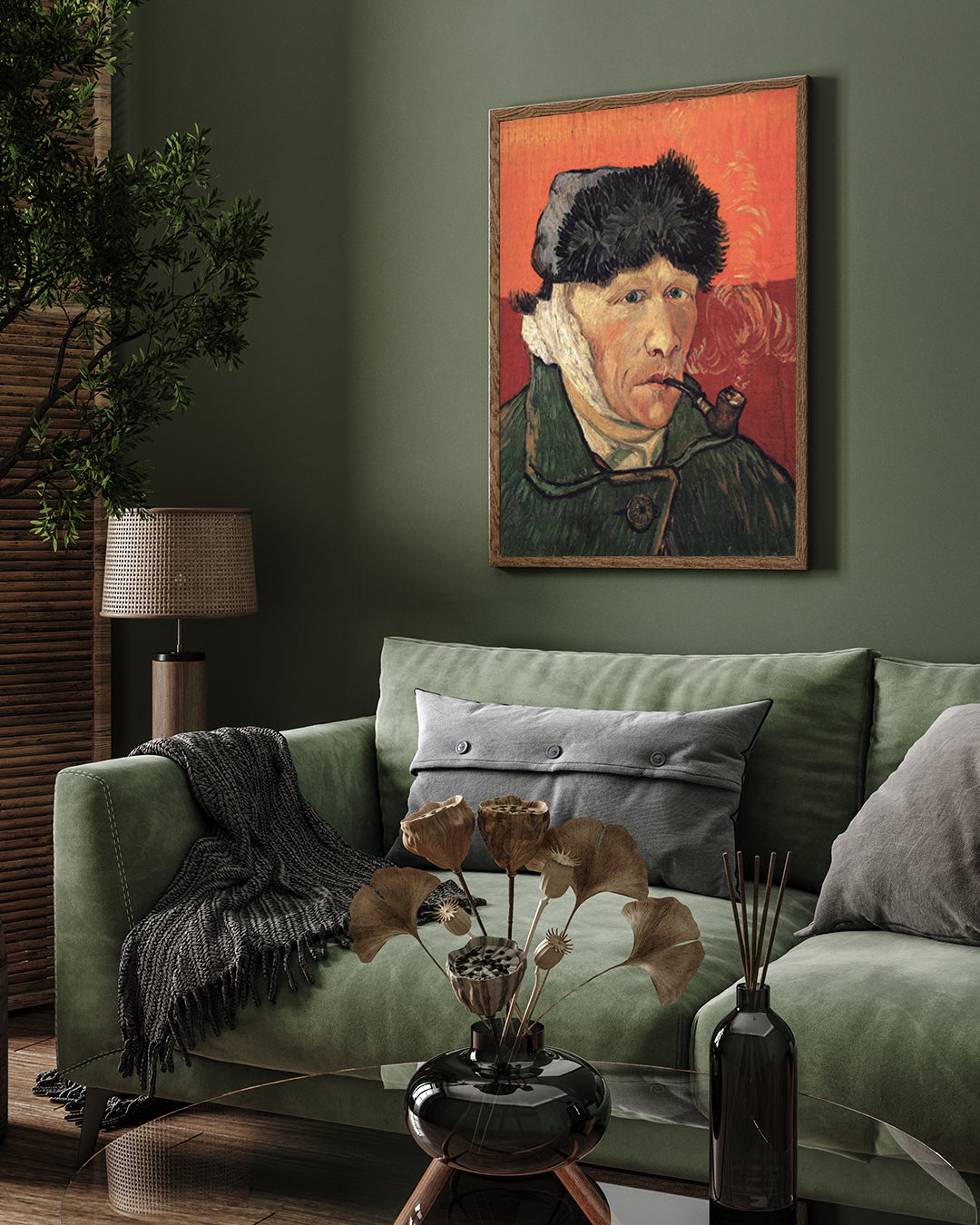 Vincent Van Gogh Self portrait with Bandaged Ear 3 : 4 Vertical New Premium Wall Art Canvas by MeriDeewar
