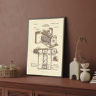 Vintage 1902 Photography Camera Patent Print | Vertical Parchment Framed Wall Art 2 : 3 Vertical Premium Wall Art Canvas by MeriDeewar