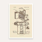 Vintage 1902 Photography Camera Patent Print | Vertical Parchment Framed Wall Art 2 : 3 Vertical Premium Wall Art Canvas by MeriDeewar