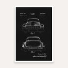 Vintage 1951 Automobile Patent Print | Vertical Chalkboard Framed Wall Art 2 : 3 Vertical Premium Wall Art Canvas by MeriDeewar