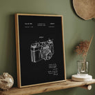 Vintage 1963 Photographic Camera Patent Print | Vertical Chalkboard Framed Wall Art 2 : 3 Vertical Premium Wall Art Canvas by MeriDeewar