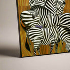 Vintage "Africa" Zebra Wildlife Poster | Vertical Borderless Art Frame Poster Premium Wall Art Canvas by MeriDeewar