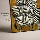 Vintage "Africa" Zebra Wildlife Poster | Vertical Borderless Art Frame Poster Premium Wall Art Canvas by MeriDeewar