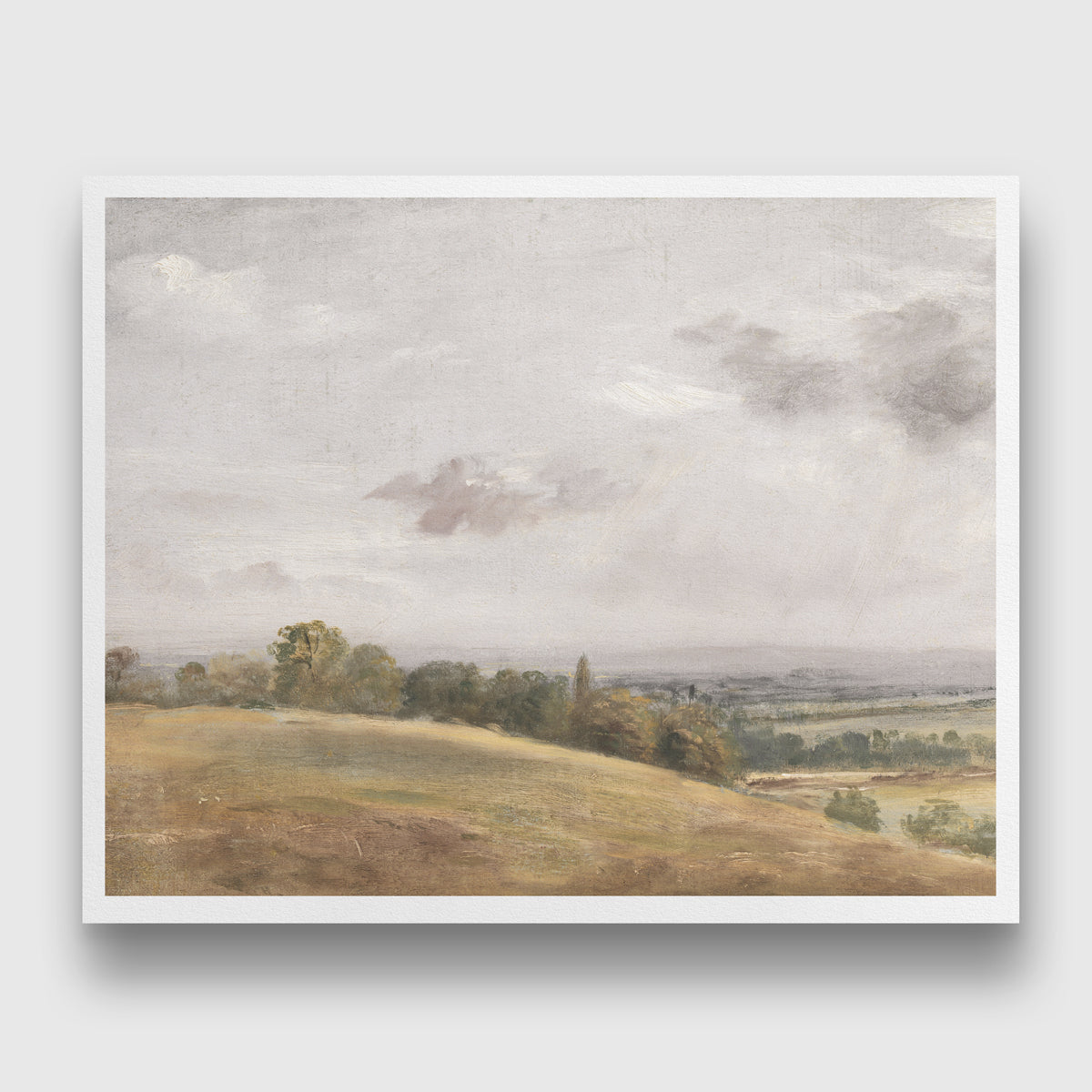 Vintage Art Landscape Painting 3 : 4 Horizontal New Premium Wall Art Canvas by MeriDeewar