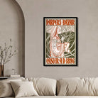Vintage Art Nouveau Will H. Bradley Harper's Bazar Easter 1896 Illustration Poster | Vertical Retro White Framed Wall Art 2 : 3 Vertical Premium Wall Art Canvas by MeriDeewar