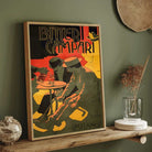 Vintage Belle Époque Adolf Hohenstein Bitter Campari Milano Poster | Vertical Retro White Framed Wall Art 2 : 3 Vertical Premium Wall Art Canvas by MeriDeewar