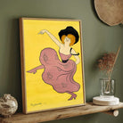 Vintage Belle Époque Cappiello Cabaret Dancer Illustration Poster | Vertical White Framed Wall Art 2 : 3 Vertical Premium Wall Art Canvas by MeriDeewar