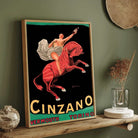 Vintage Belle Époque Leonetto Vermouth Torino Poster | Vertical Retro White Framed Wall Art 2 : 3 Vertical Premium Wall Art Canvas by MeriDeewar