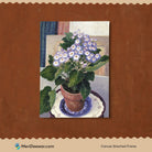 Vintage Cineraria Purple Flowers in the Vase by Augustus John 3 : 4 Vertical New Premium Wall Art Canvas by MeriDeewar