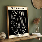 Vintage Henri Matisse "Lithographies - Eaux Fortes" Galerie Adrien Maeght Exhibition Poster | Vertical Retro White Framed Wall Art 2 : 3 Vertical Premium Wall Art Canvas by MeriDeewar