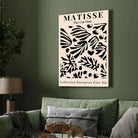 Vintage Henri Matisse "The Cut Outs" Collection European Fine Art Poster | Vertical Retro White Framed Wall Art 2 : 3 Vertical Premium Wall Art Canvas by MeriDeewar