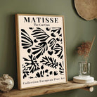 Vintage Henri Matisse "The Cut Outs" Collection European Fine Art Poster | Vertical Retro White Framed Wall Art 2 : 3 Vertical Premium Wall Art Canvas by MeriDeewar