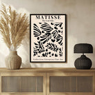 Vintage Henri Matisse "The Cut Outs" Collection European Fine Art Poster | Vertical Retro White Framed Wall Art 2 : 3 Vertical Premium Wall Art Canvas by MeriDeewar