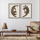Vintage Japanese Tiger 1 Wall Art 3 : 4 Vertical New Premium Wall Art Canvas by MeriDeewar