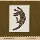Vintage Japanese Tiger 2 Wall Art 3 : 4 Vertical New Premium Wall Art Canvas by MeriDeewar