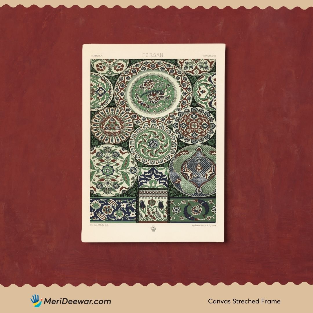 Vintage Lithographs 'L'ornement Polychrome' Poster 3 : 4 Vertical New Premium Wall Art Canvas by MeriDeewar