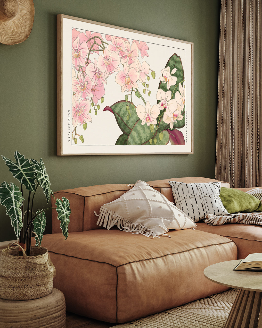 Vintage orchid flowe 3 : 4 Horizontal New Premium Wall Art Canvas by MeriDeewar