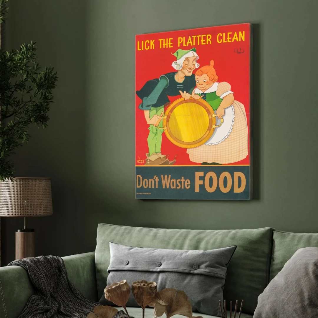Vintage Retro Satirical Propaganda Illustration Poster | Vertical White Framed Wall Art 2 : 3 Vertical Premium Wall Art Canvas by MeriDeewar
