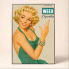 Vintage Satirical Pin-Up Advertising Poster | Vertical Borderless Art Frame Poster Premium Wall Art Canvas by MeriDeewar
