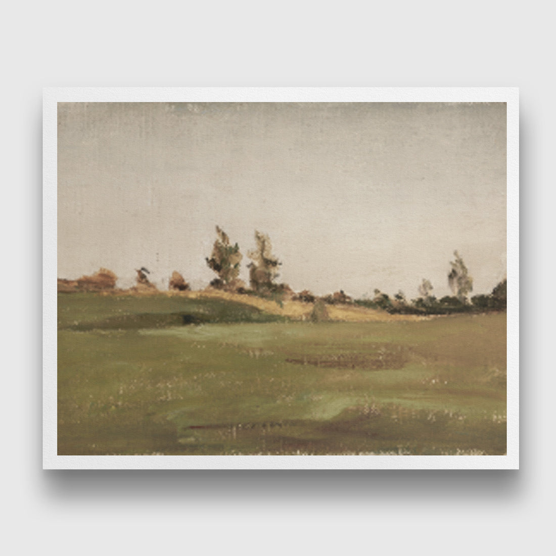 Vintage Spring Landscape Painting 3 : 4 Horizontal New Premium Wall Art Canvas by MeriDeewar