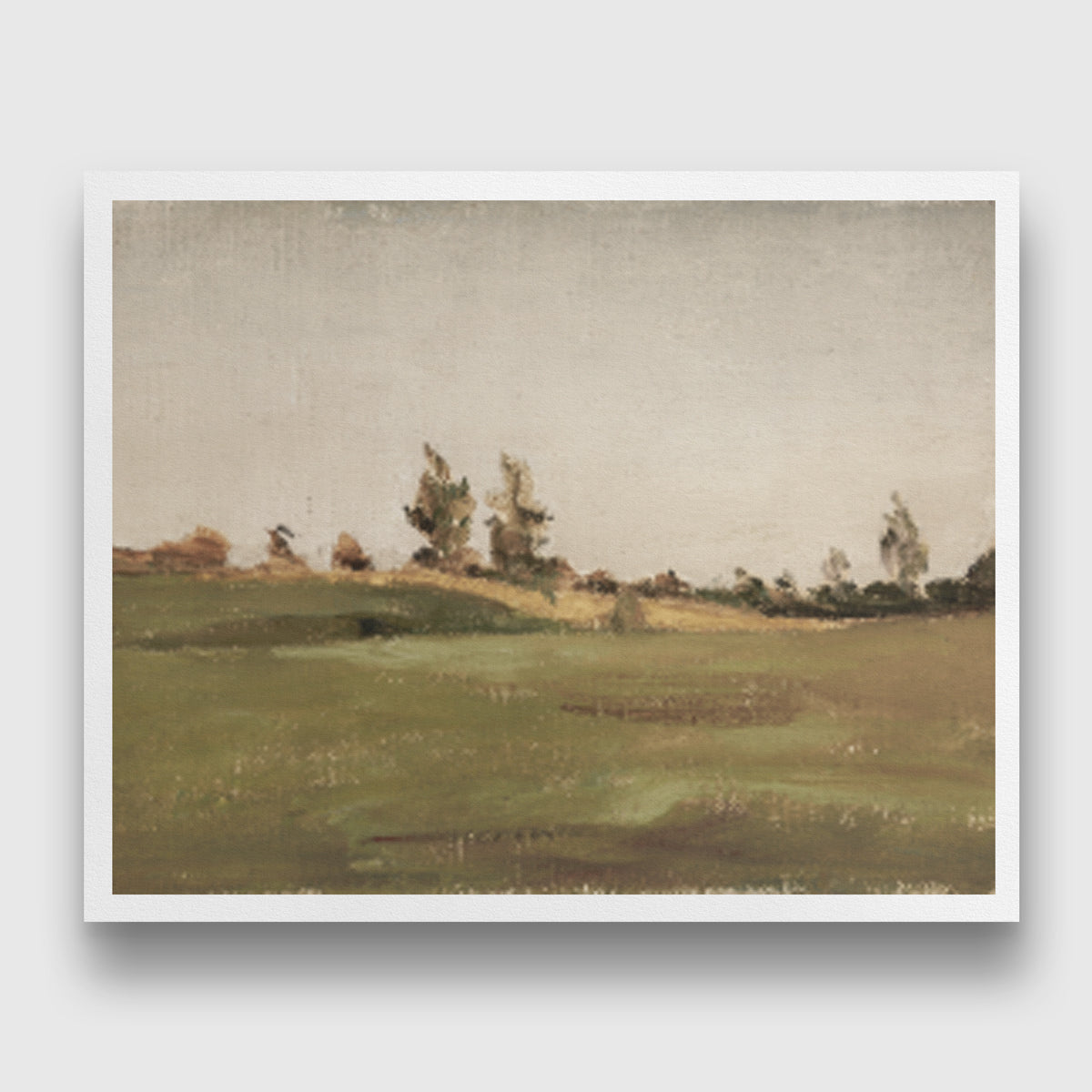Vintage Spring Landscape Painting 3 : 4 Horizontal New Premium Wall Art Canvas by MeriDeewar