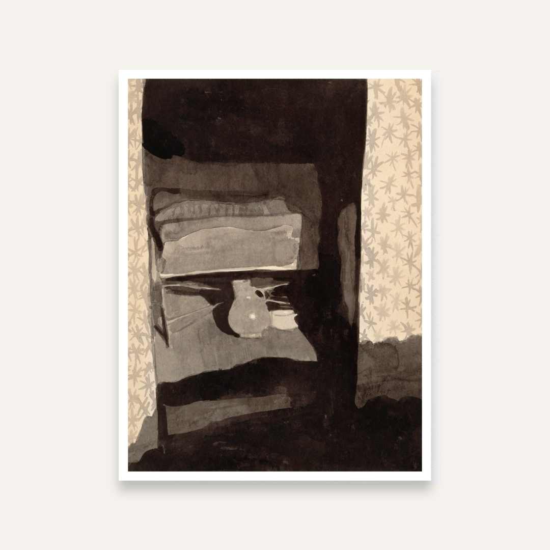 Vintage Still Life Painting for Bedroom | Earthy Tones Wall Art | Paul Klee Giclée Print 3 : 4 Vertical Premium Wall Art Canvas by MeriDeewar