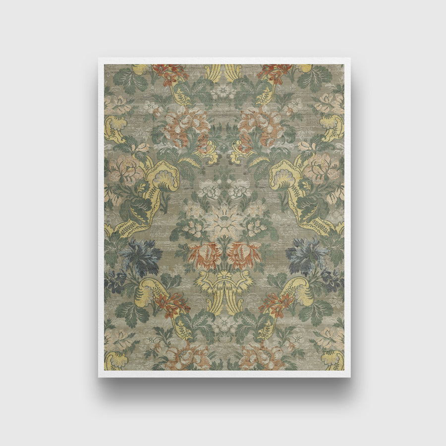 Vintage Textile Art Rug Pattern 3 : 4 Vertical New Premium Wall Art Canvas by MeriDeewar
