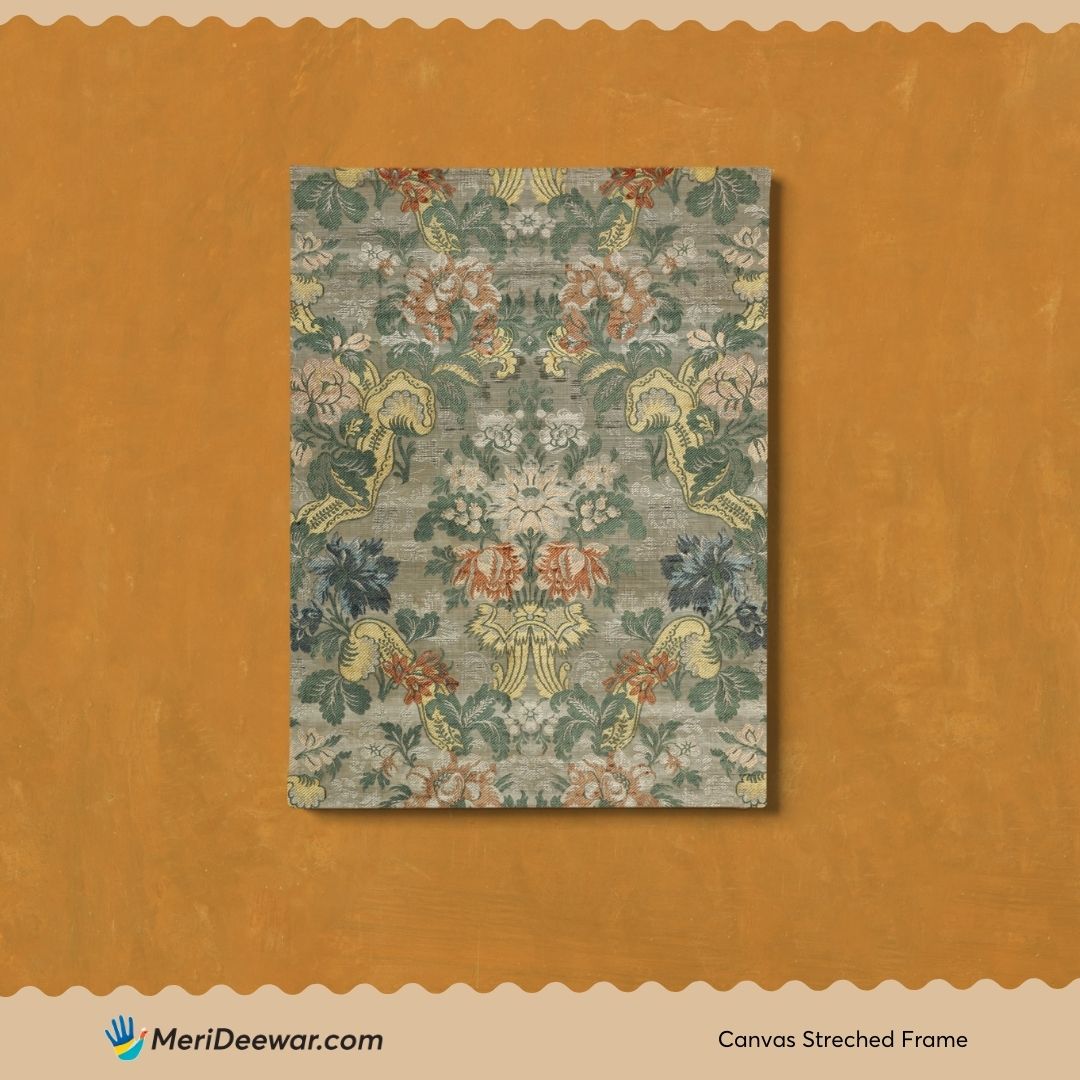 Vintage Textile Art Rug Pattern 3 : 4 Vertical New Premium Wall Art Canvas by MeriDeewar