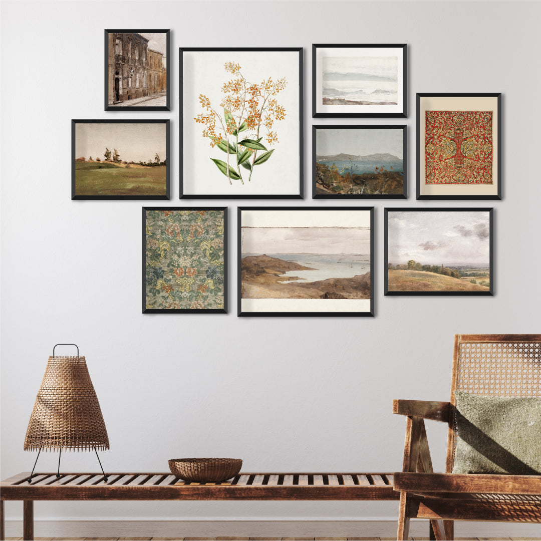 Vintage Textile Art Rug Pattern 3 : 4 Vertical New Premium Wall Art Canvas by MeriDeewar