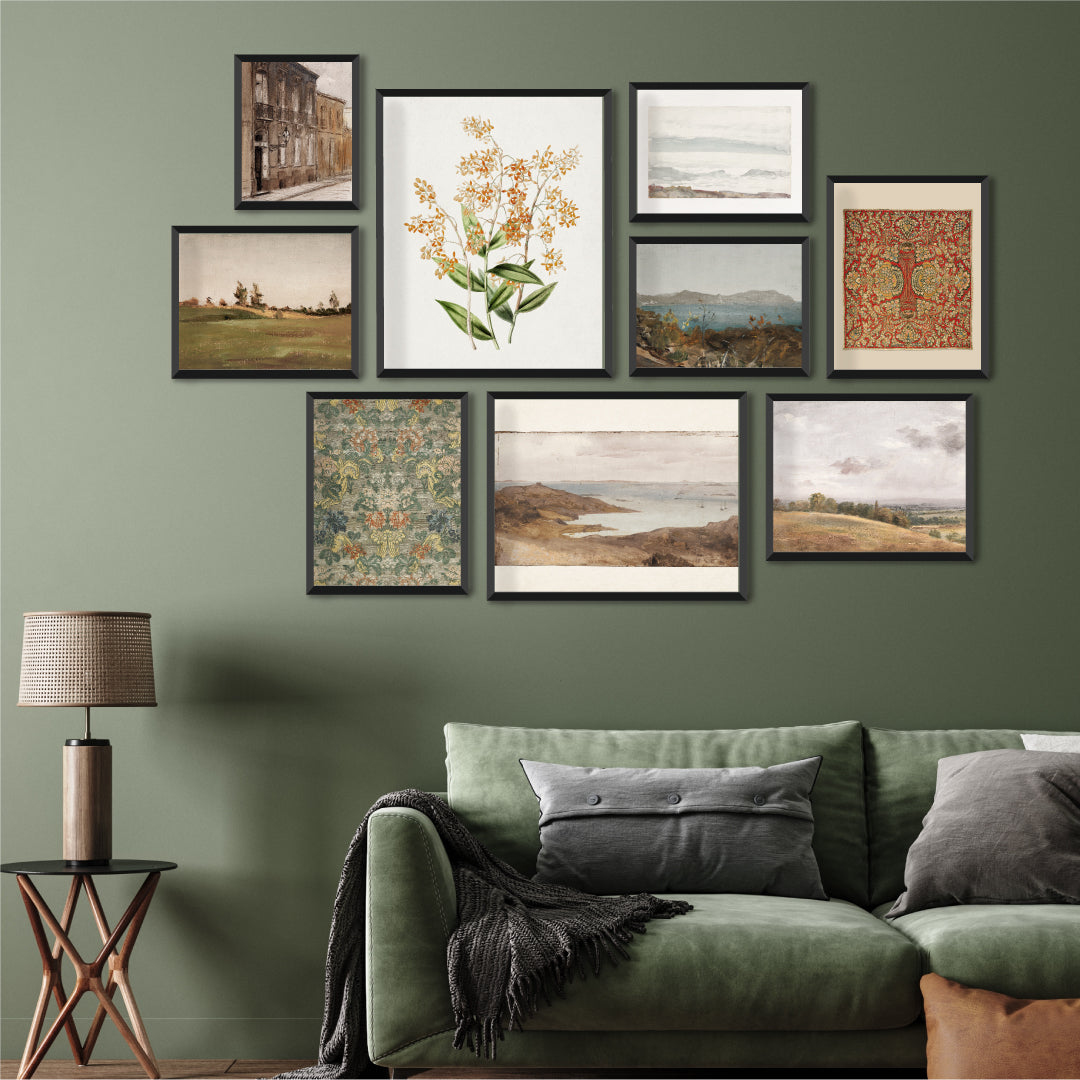 Vintage Textile Art Rug Pattern 3 : 4 Vertical New Premium Wall Art Canvas by MeriDeewar