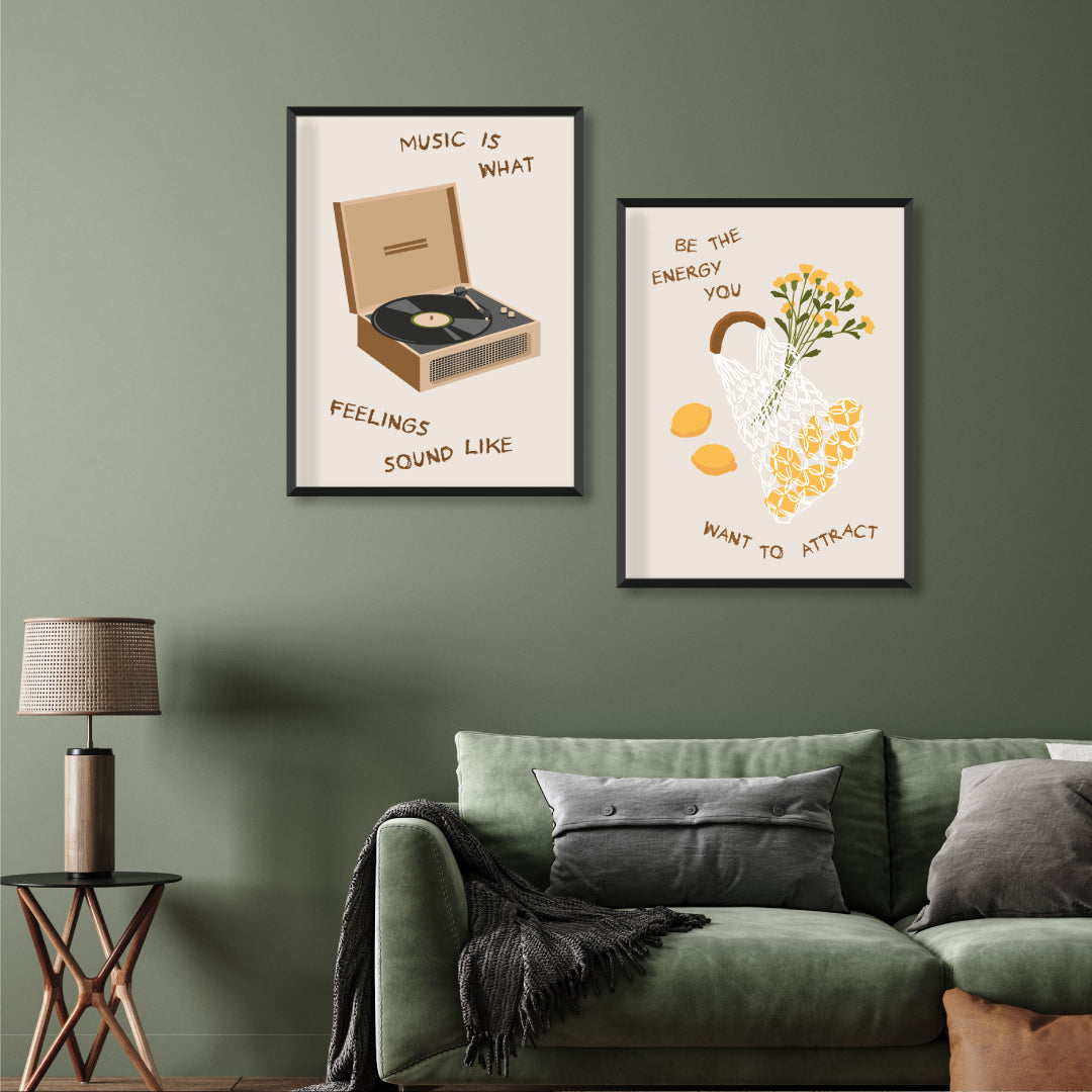 Vintage Vibes Wall Art Set Of 2 3 : 4 Vertical New Premium Wall Art Canvas by MeriDeewar